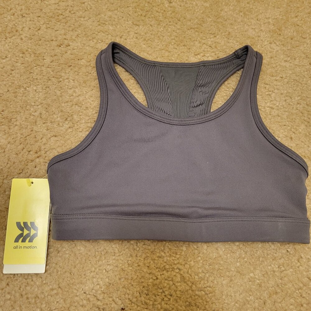 BNWT Gray All In Motion Sports Bra (Adult XS? Children’s M?)